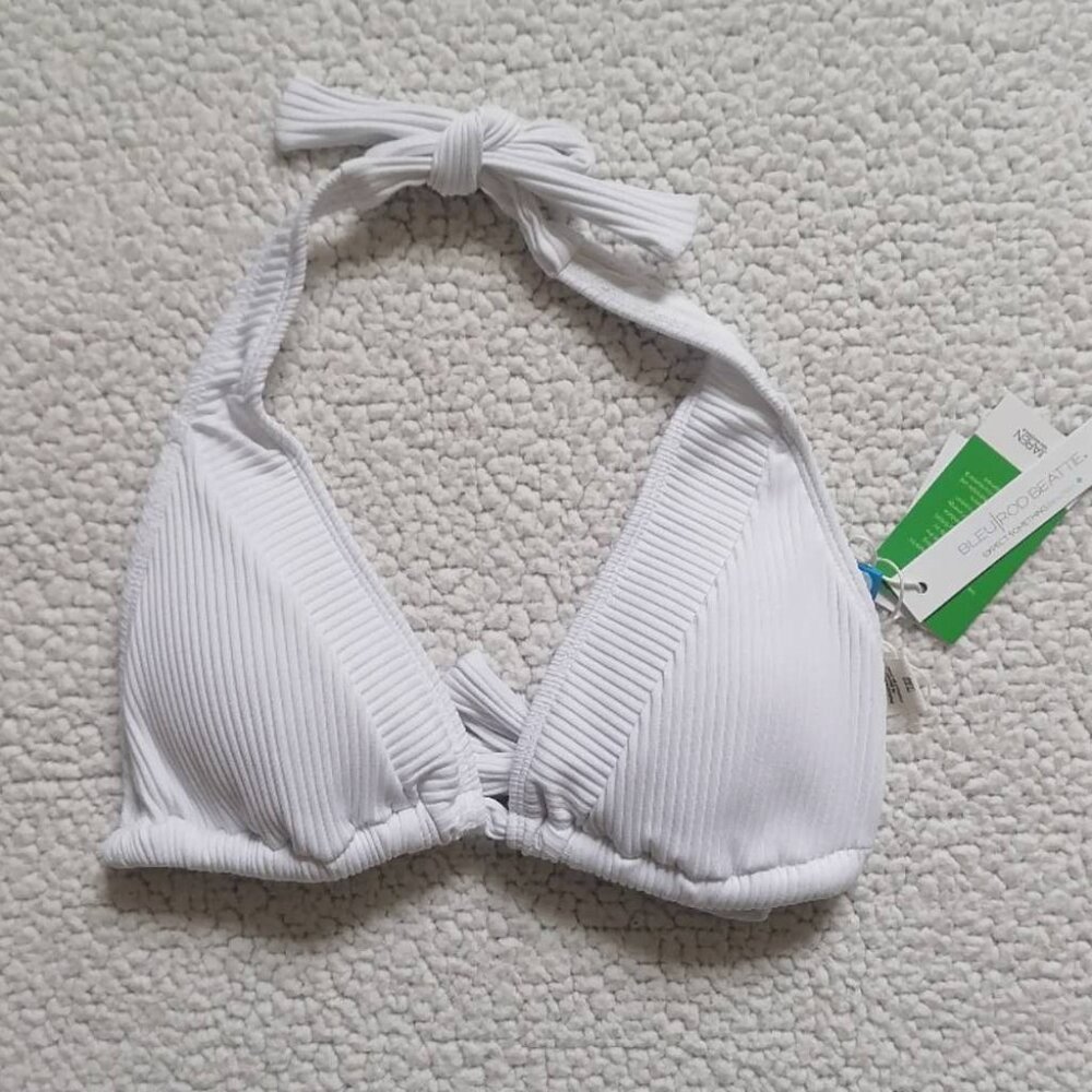 Bleu Rod Beattie Women’s String Tie bikini Top In White, Size 4